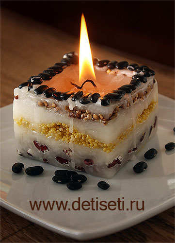 Свечи для торта - Волна (серебряный металлик, 15 см) 6 шт